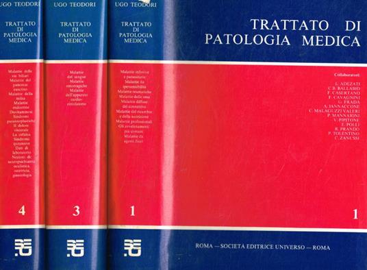 Trattato di patologia medica vol.I, III, IV - Ugo Teodori - copertina