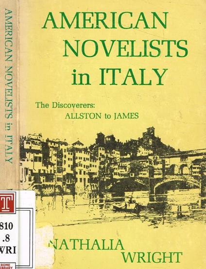 American novelists in Italy - Nathalia Wright - copertina
