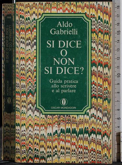 Si dice o non si dice? - Aldo Gabrielli - copertina