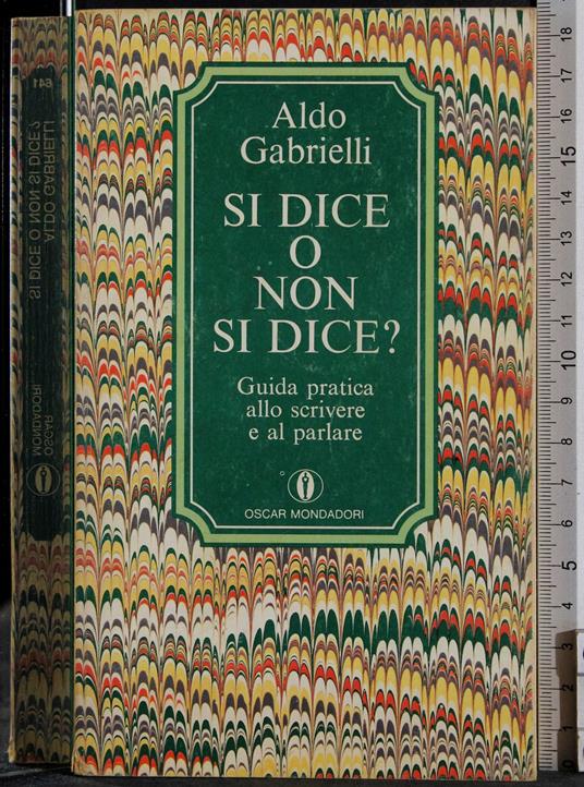 Si dice o non si dice? - Aldo Gabrielli - copertina