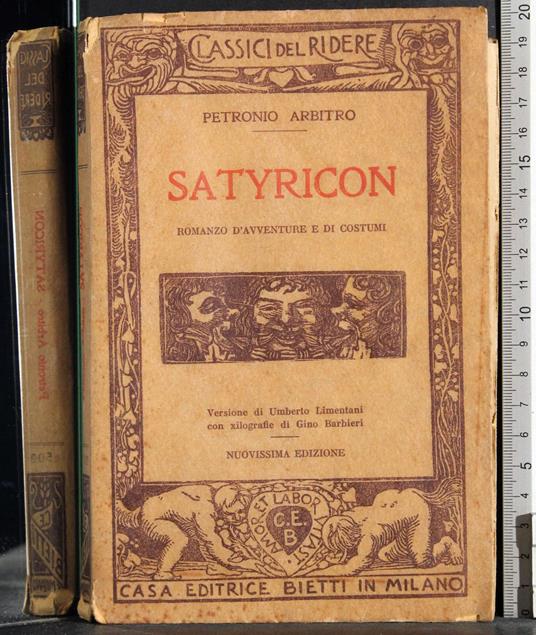 Satyricon - Arbitro Petronio - copertina