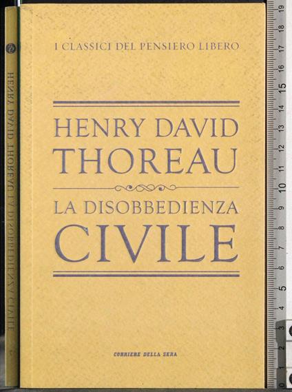 disobbedienza civile - Henry David Thoreau - copertina