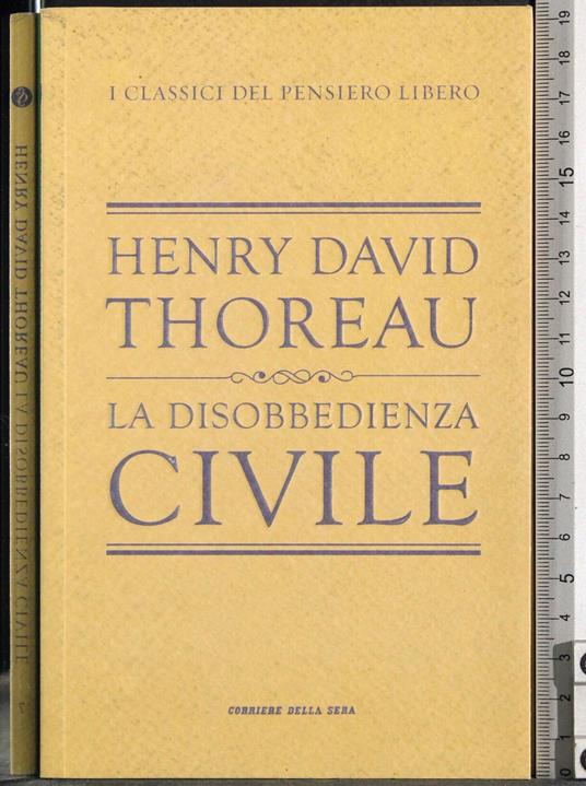disobbedienza civile - Henry David Thoreau - copertina