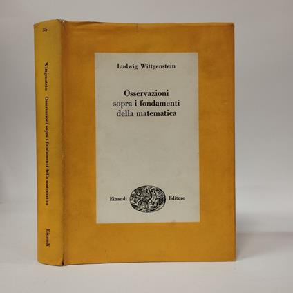 Osservazioni sopra i fondamenti della matematica - Ludwig Wittgenstein - copertina