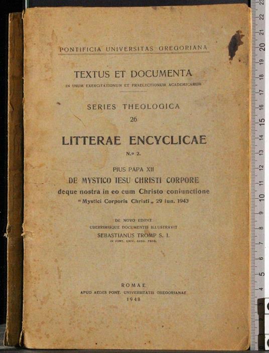 Litterae Encyclicae N 2 - Sebastian Tromp - copertina