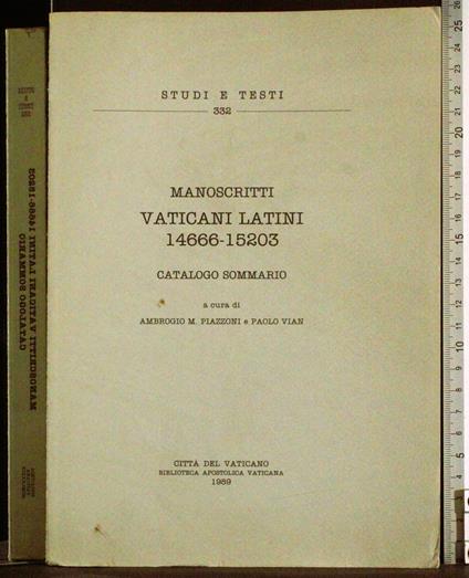 Manoscritti vaticani latini 14666-15203 - copertina