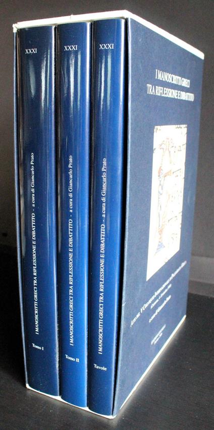 Manoscritti greci tra riflessione e dibattito Vol 1-2- Tavole - copertina
