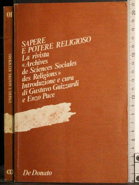 Sapere e potere religioso - copertina