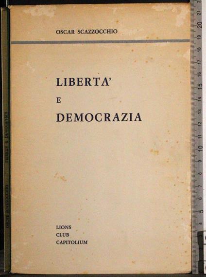 Libertà e democrazia - copertina