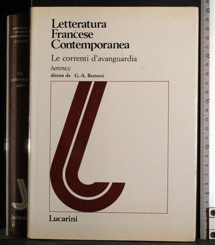 Letteratura Francese Contemporanea Berenice. Appendice 3 1986 - copertina