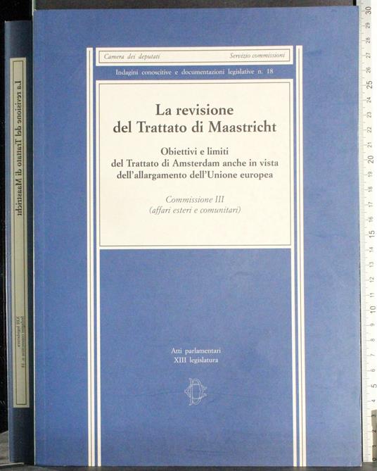revisione del Trattato di Maastricht. Commissione 3 - copertina