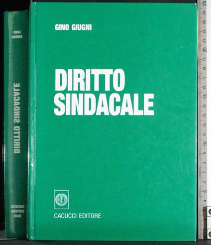 Diritto Sindacale - Gino Giugni - copertina