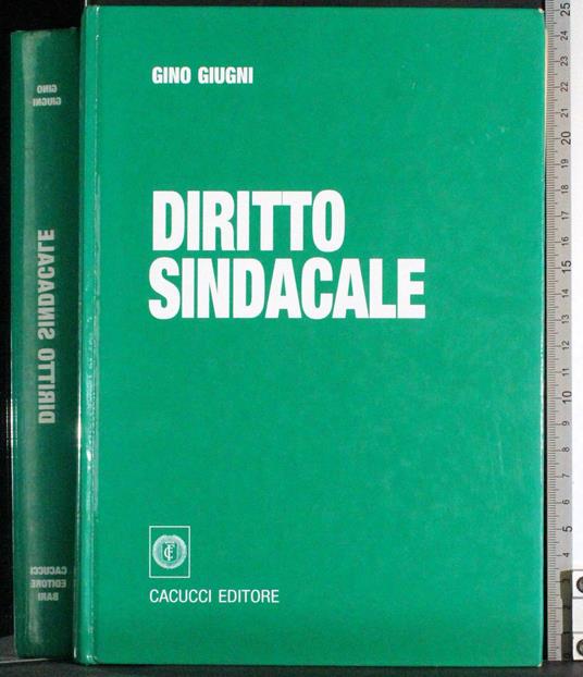 Diritto Sindacale - Gino Giugni - copertina