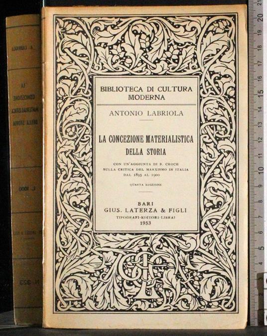 concezione materialistica della storia - Antonio Labriola - copertina