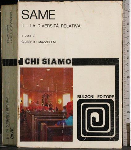 Same 2. La Diversità relativa - Gilberto Mazzoleni - copertina