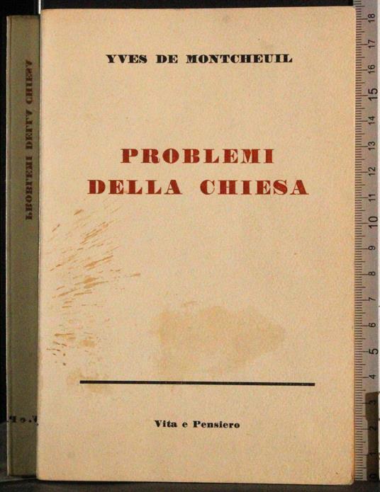 Problemi della chiesa - Yves de Montcheuil - copertina