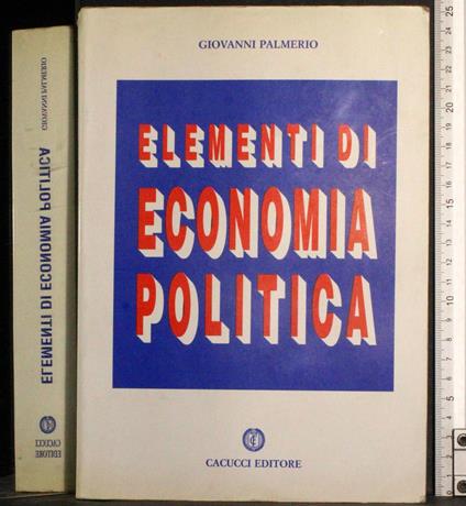 Elementi di economia politica - Giovanni Palmerio - copertina