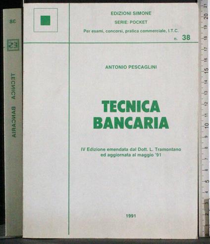 Tecnica bancaria - Antonio Pescaglini - copertina
