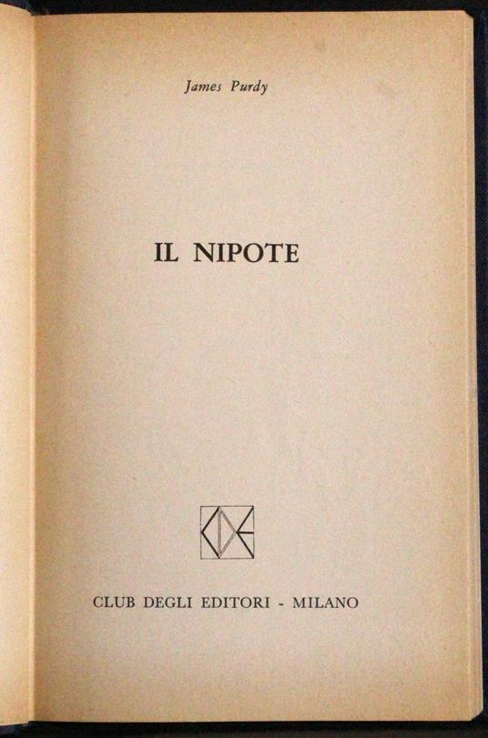 Il nipote - James Purdy - copertina