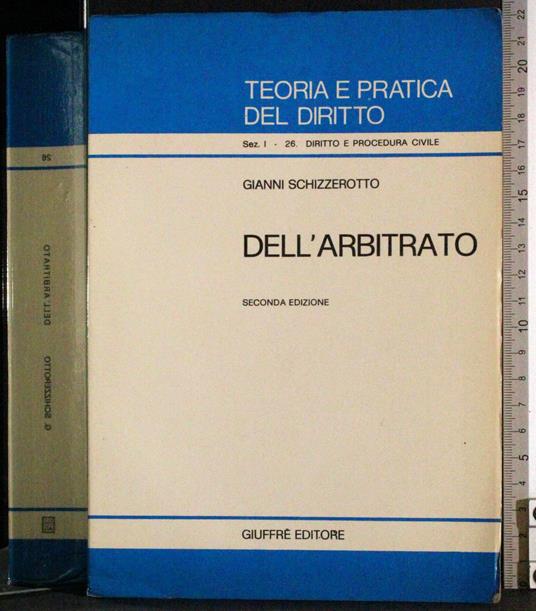 Dell'arbitrato - Gianni Schizzerotto - copertina