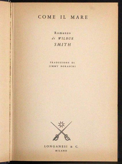 Come il mare - Wilbur Smith - copertina