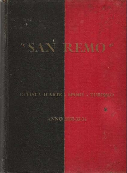 " SAN REMO " rivista d'arte- sport - turismo. anno 1932-33-34 - copertina