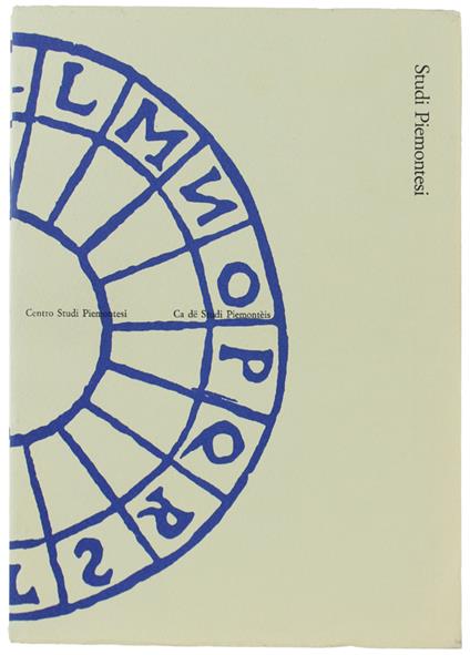 STUDI PIEMONTESI. Vol. XXV - 1996, fasc. 2. - Autori vari. - Centro Studi Piemontesi, - 1996 - copertina