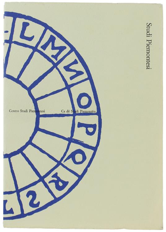 STUDI PIEMONTESI. Vol. XXV - 1996, fasc. 2. - Autori vari. - Centro Studi Piemontesi, - 1996 - copertina