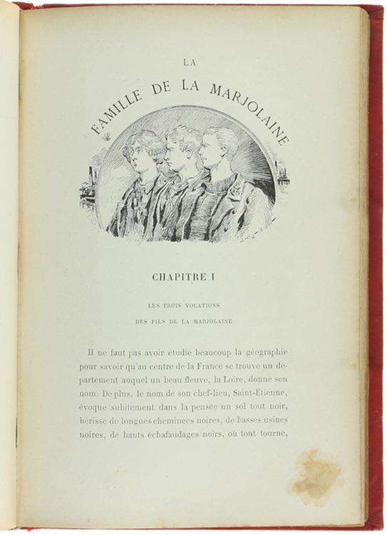 Le VIEUX RAMASSEUR DE PIERRES suivi de LA FAMILLE DE LA MARJOLAINE. Illustrations par Bigot-Valentin et G.Tiret-Bognet - Giron Aimé. - Hetzel, sans date, - 1898