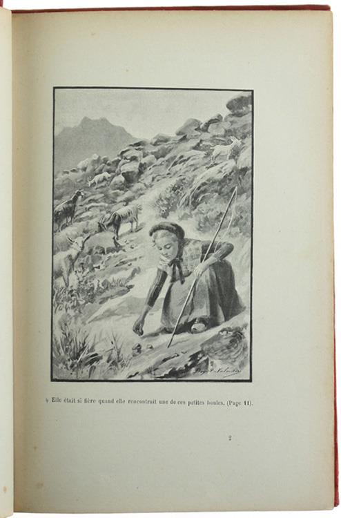 Le VIEUX RAMASSEUR DE PIERRES suivi de LA FAMILLE DE LA MARJOLAINE. Illustrations par Bigot-Valentin et G.Tiret-Bognet - Giron Aimé. - Hetzel, sans date, - 1898