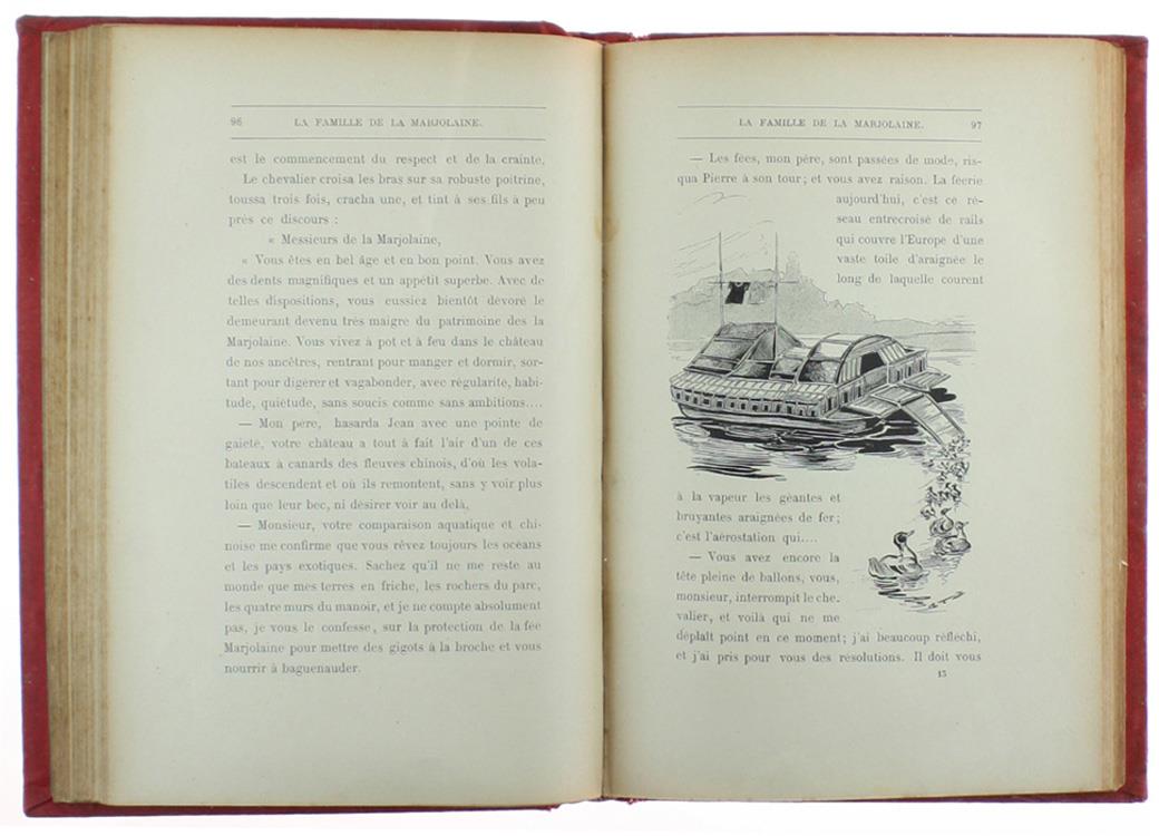 Le VIEUX RAMASSEUR DE PIERRES suivi de LA FAMILLE DE LA MARJOLAINE. Illustrations par Bigot-Valentin et G.Tiret-Bognet - Giron Aimé. - Hetzel, sans date, - 1898