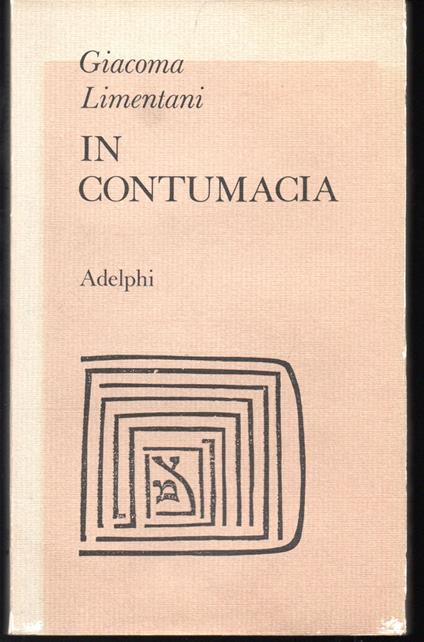 In contumacia - Giacoma Limentani - copertina