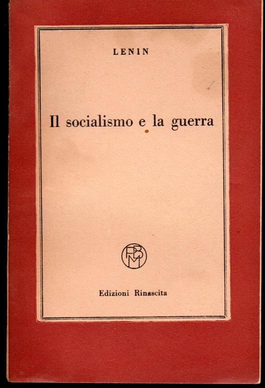 Il socialismo e la guerra - Lenin - copertina