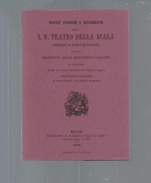 Notizie storiche e descrizione dell'i.r. Teatro della Scala - copertina