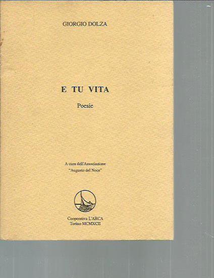 E tu vita - Poesie - copertina
