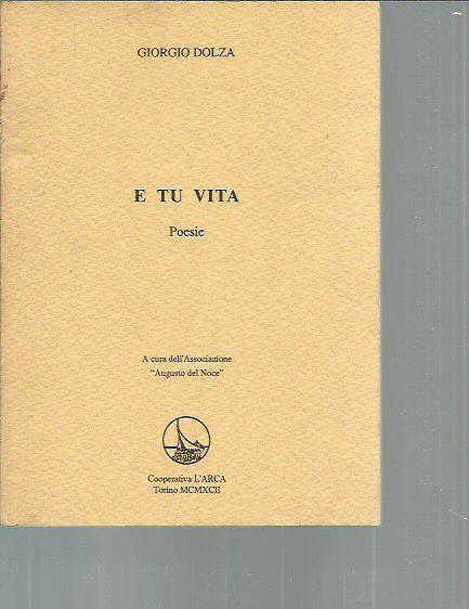 E tu vita - Poesie - copertina