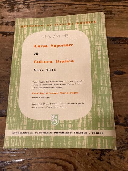 Corso superiore di Cultura Grafica, Anno VIII - copertina