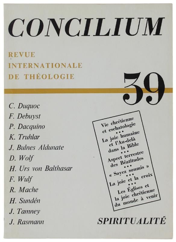 Concilium. Revue Internationale De Théologie. N° 39