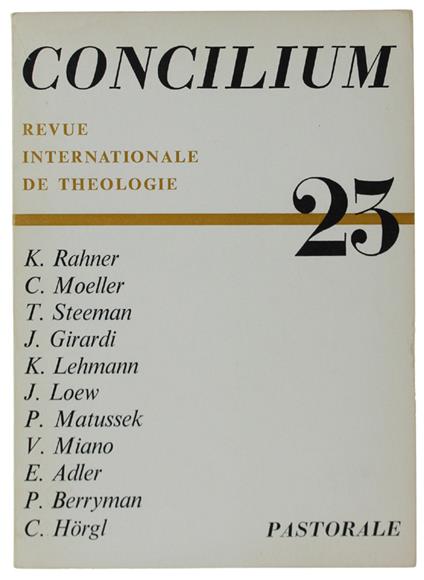 Concilium. Revue Internationale De Théologie. N° 23 - Collectif - copertina