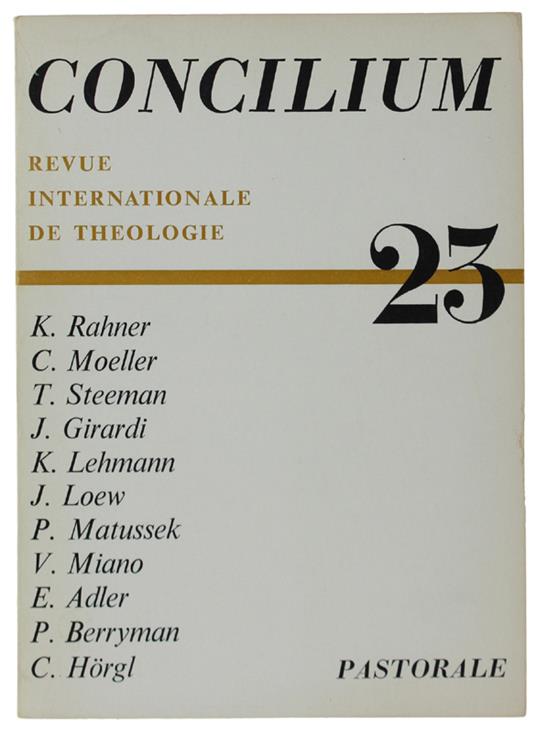 Concilium. Revue Internationale De Théologie. N° 23 - Collectif - copertina