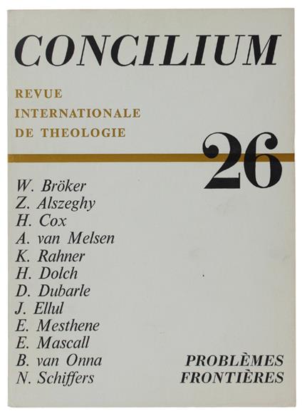 Concilium. Revue Internationale De Théologie. N° 26 - Collectif - copertina