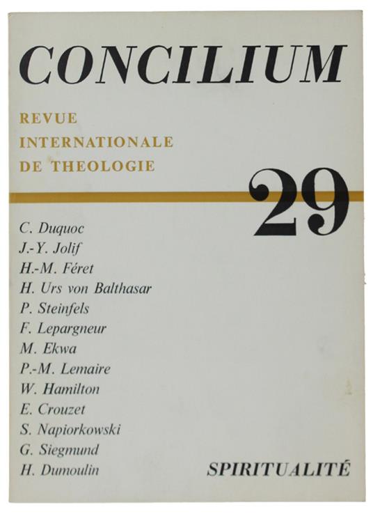 Concilium. Revue Internationale De Théologie. N° 29 - Collectif - copertina