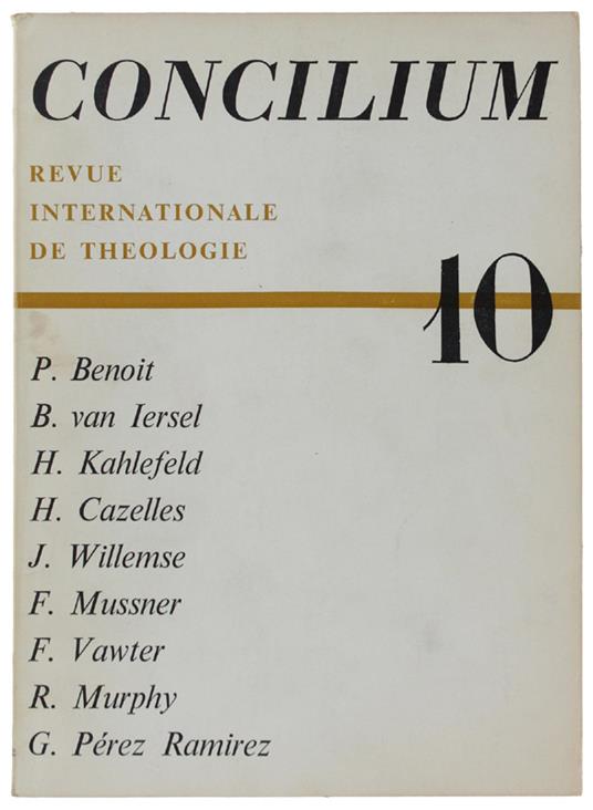Concilium. Revue Internationale De Théologie. N° 10 - Collectif - copertina