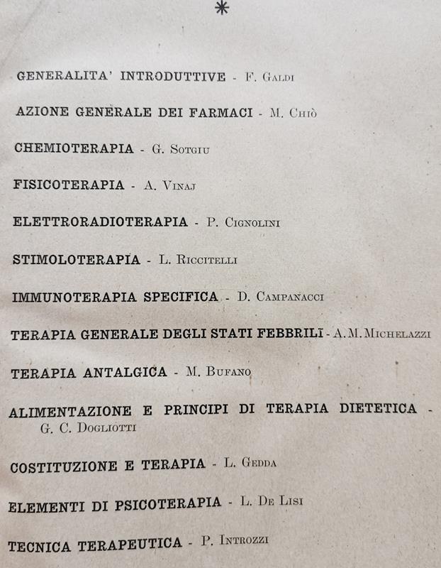 Terapia Medica. Manuale Pratico Per Medici E Studenti. Vol. I. Parte Generale; Vol. Ii E Iii. Parte Speciale.+ Vol. Iv E V. Aggiornamenti 1946 E 1950