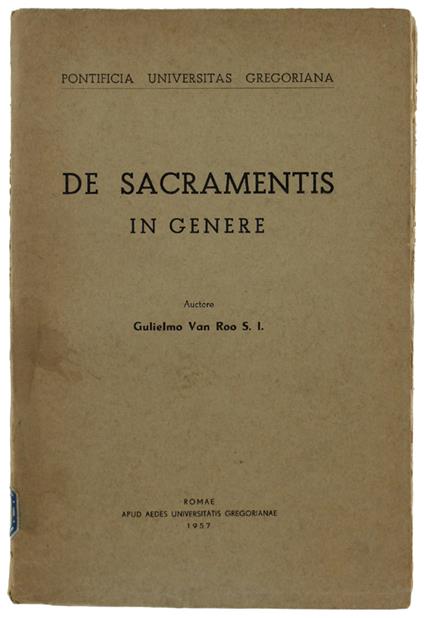 De Sacramentis In Genere - copertina
