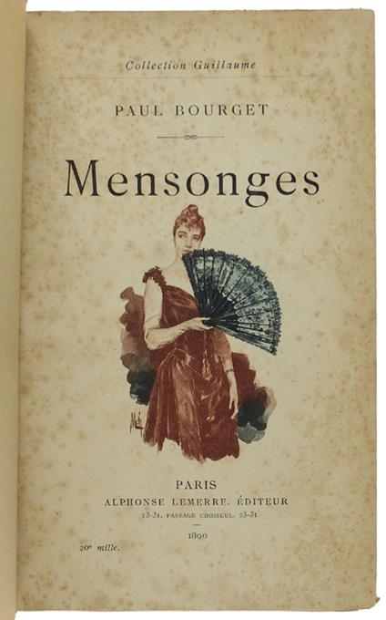Mensonges - Paul Bourget - copertina