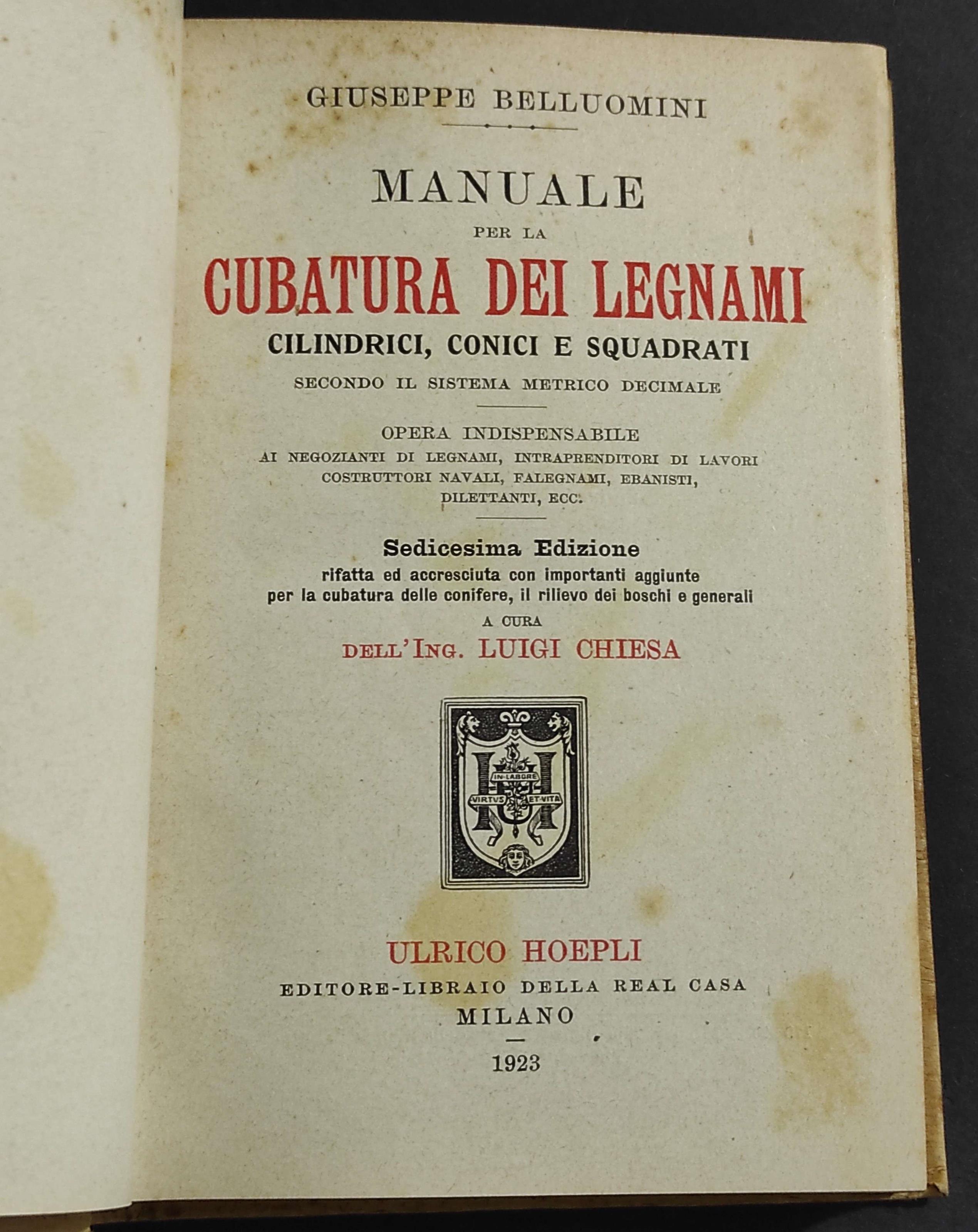 Prontuario per la Cubatura dei Legnami
