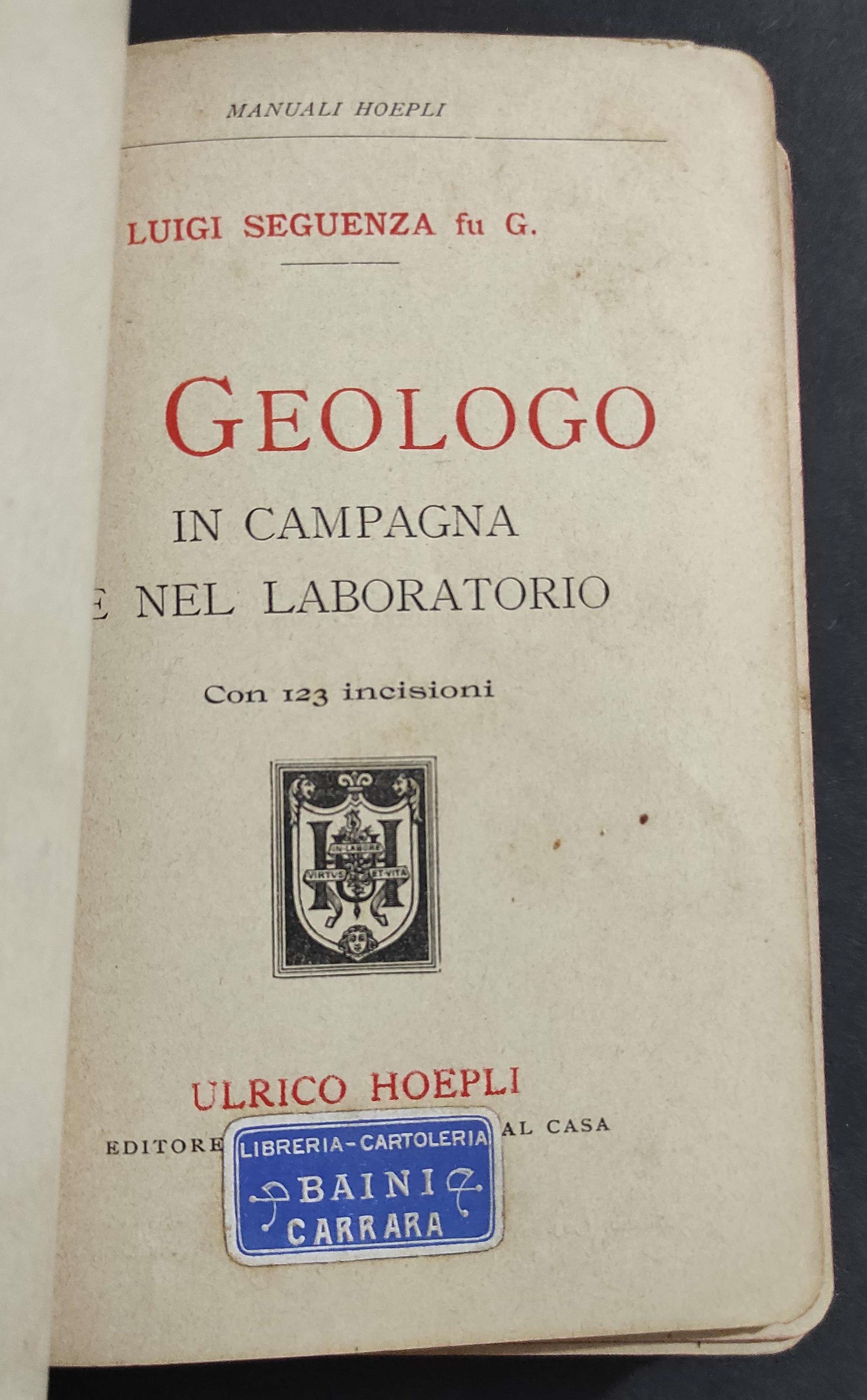 Il Geologo in Campagna e nel Laboratorio
