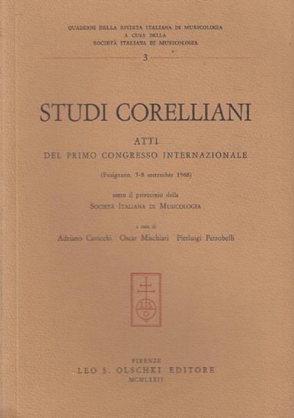 Studi corelliani. Atti del 1º Congresso internazionale (Fusignano, 5-8 settembre 1968) - copertina