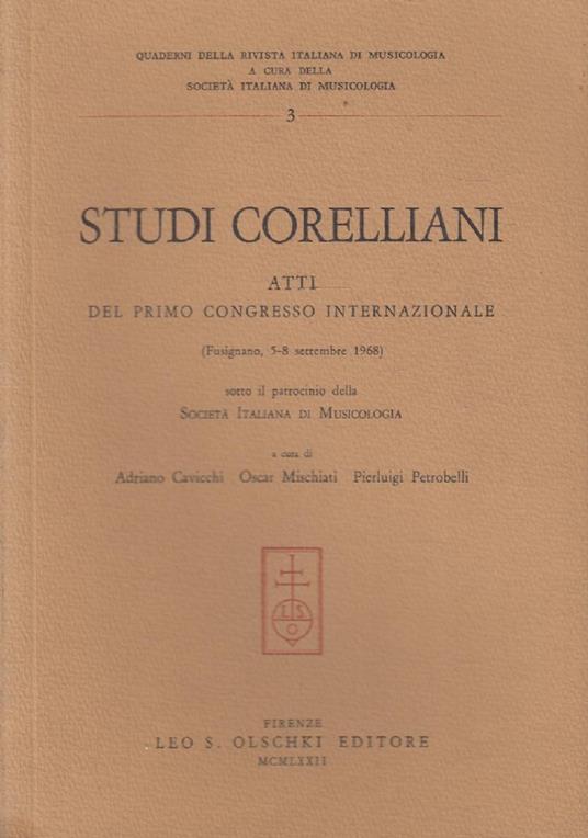 Studi corelliani. Atti del 1º Congresso internazionale (Fusignano, 5-8 settembre 1968) - copertina